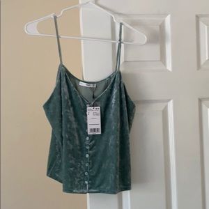 Mango velvet aqua tank top